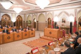 Image du Maroc Professionnelle de  Sa Majesté le Roi Mohammed VI, préside un Conseil des ministres, au Palais Royal à Casablanca, 22 Janvier 2018. (Photo/ SPPR) via Jalilbounhar.com 